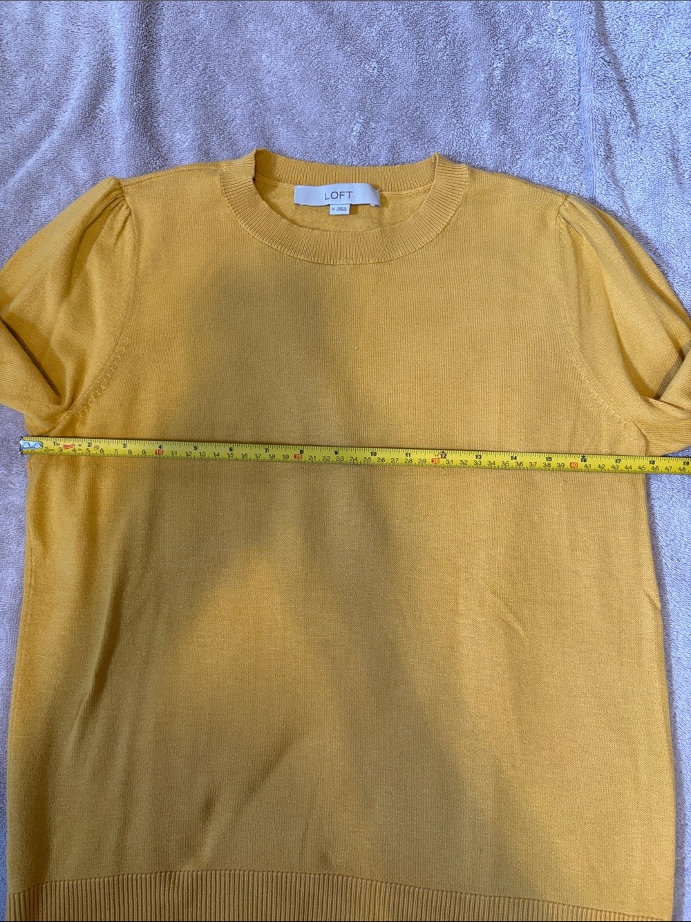 LOFT Women's Mustard Crewneck Sweater - Size M - Picture 6 of 8